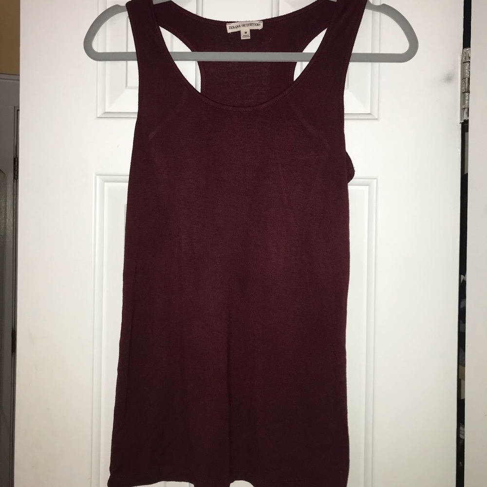 Dark red tank top size M